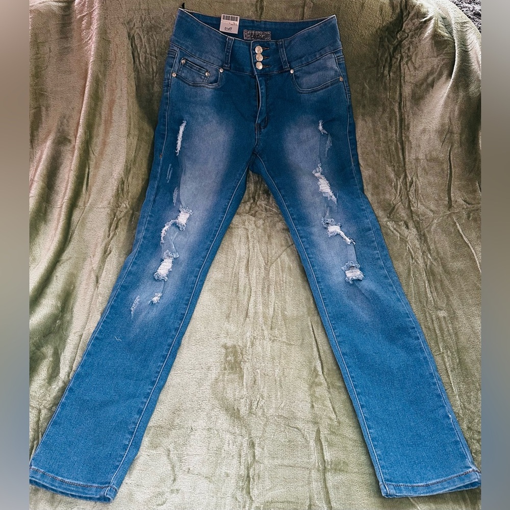 U.W.D Blue Distressed Women Jeans